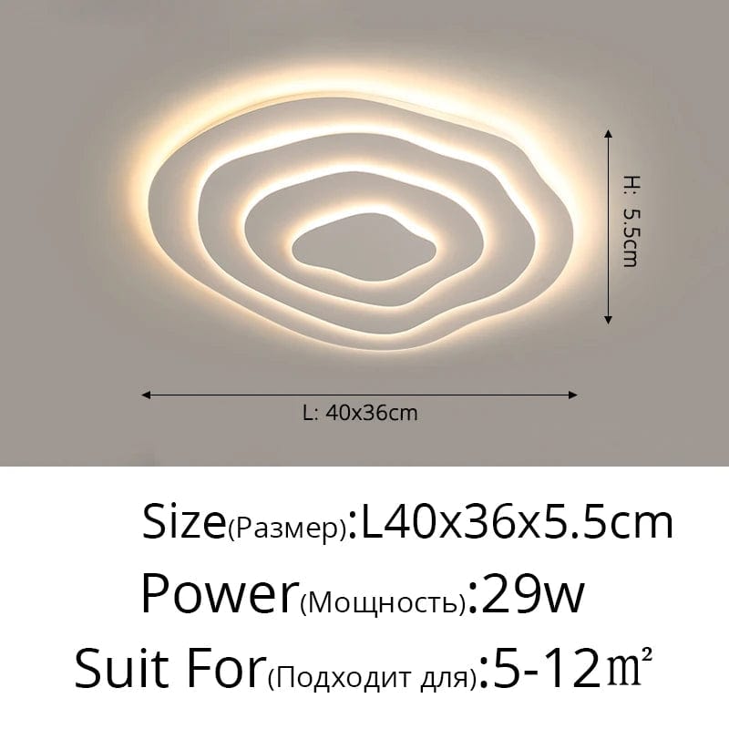 Plafonnier LED Blanc Multicouches Moderniste | Marco Lucetti