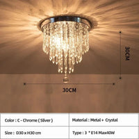 Plafonnier LED Bohème en Bois Luxe Moderne - Montage en Surface | Marco Lucetti C Argent chromé / Blanc froid