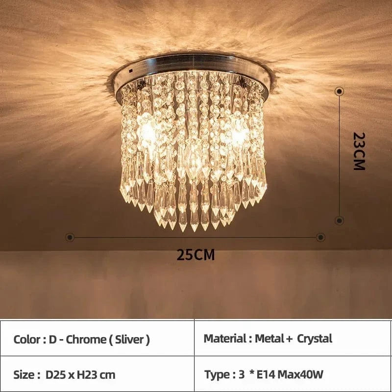 Plafonnier LED Bohème en Bois Luxe Moderne - Montage en Surface | Marco Lucetti D Argent chromé / Blanc froid