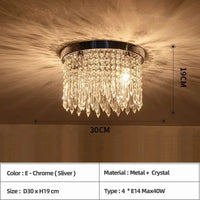 Plafonnier LED Bohème en Bois Luxe Moderne - Montage en Surface | Marco Lucetti E Argent chromé / Blanc froid