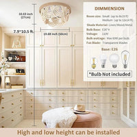 Plafonnier LED Bohémien en Perles de Bois avec Télécommande Style Nordique Vintage | Marco Lucetti