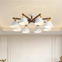 Plafonnier LED Bois & Cuir | Marco Lucetti