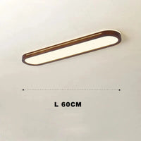 Plafonnier LED Bois Intelligent 2022 | Marco Lucetti L 60CM NOYER / Blanc chaud