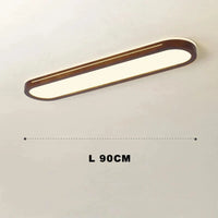 Plafonnier LED Bois Intelligent 2022 | Marco Lucetti L 90CM NOYER / Blanc chaud