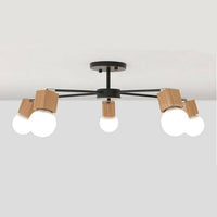 Plafonnier LED Bois & Métal, Design Moderne | Marco Lucetti
