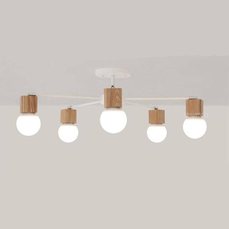 Plafonnier LED Bois & Métal, Design Moderne | Marco Lucetti