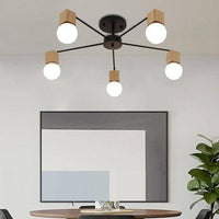 Plafonnier LED Bois & Métal, Design Moderne | Marco Lucetti