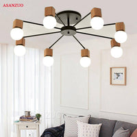 Plafonnier LED Bois & Métal, Design Moderne | Marco Lucetti