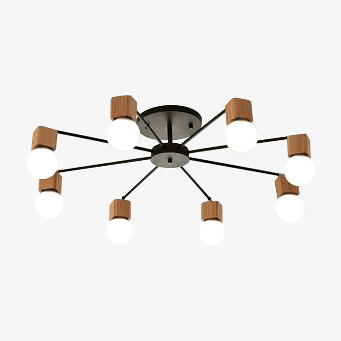 Plafonnier LED Bois & Métal, Design Moderne | Marco Lucetti