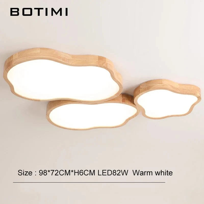 Plafonnier LED Bois Moderne | Marco Lucetti Télécommande à 3 intensités