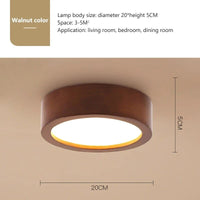 Plafonnier LED bois naturel modernité | Marco Lucetti A bois sombre / Lumière chaude