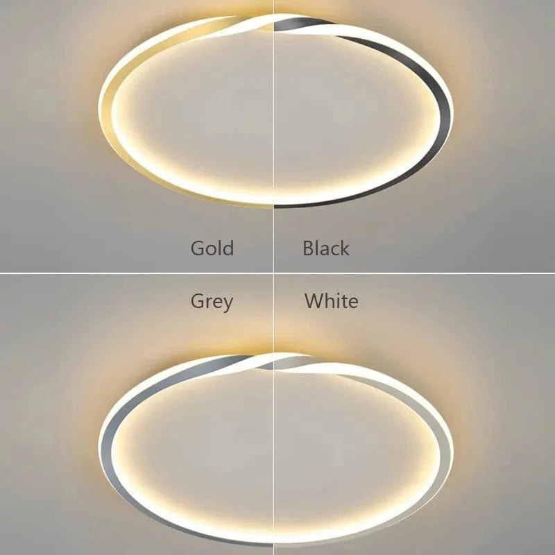 Plafonnier LED Bois Net Rouge | Marco Lucetti