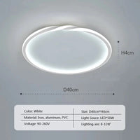 Plafonnier LED Bois Net Rouge | Marco Lucetti Blanc D40 / Tension 110V / Blanc froid - Pas de RC