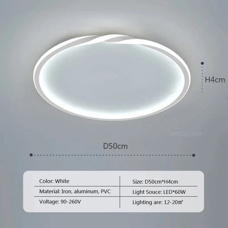 Plafonnier LED Bois Net Rouge | Marco Lucetti Blanc D50 / Tension 110V / Blanc froid - Pas de RC