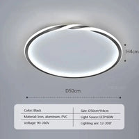 Plafonnier LED Bois Net Rouge | Marco Lucetti Noir D50 / Tension 110V / Blanc froid - Pas de RC