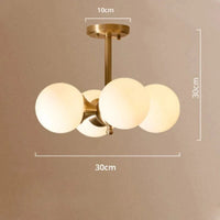 Plafonnier LED Boules Nordiques Créatives | Marco Lucetti Boule de verre de 100 mm / Sans ampoule