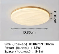Plafonnier LED Carré Moderne en Bois pour Intérieur - Style Épuré