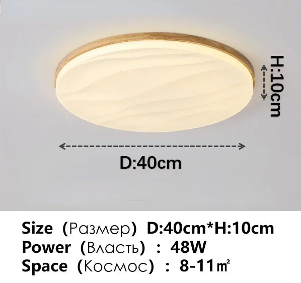 Plafonnier LED Carré Moderne en Bois pour Intérieur - Style Épuré