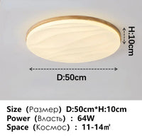 Plafonnier LED Carré Moderne en Bois pour Intérieur - Style Épuré