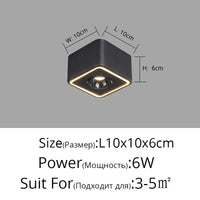 Plafonnier LED Carré Anti-Éblouissement Surface Montée - Style Audacieux | Marco Lucetti