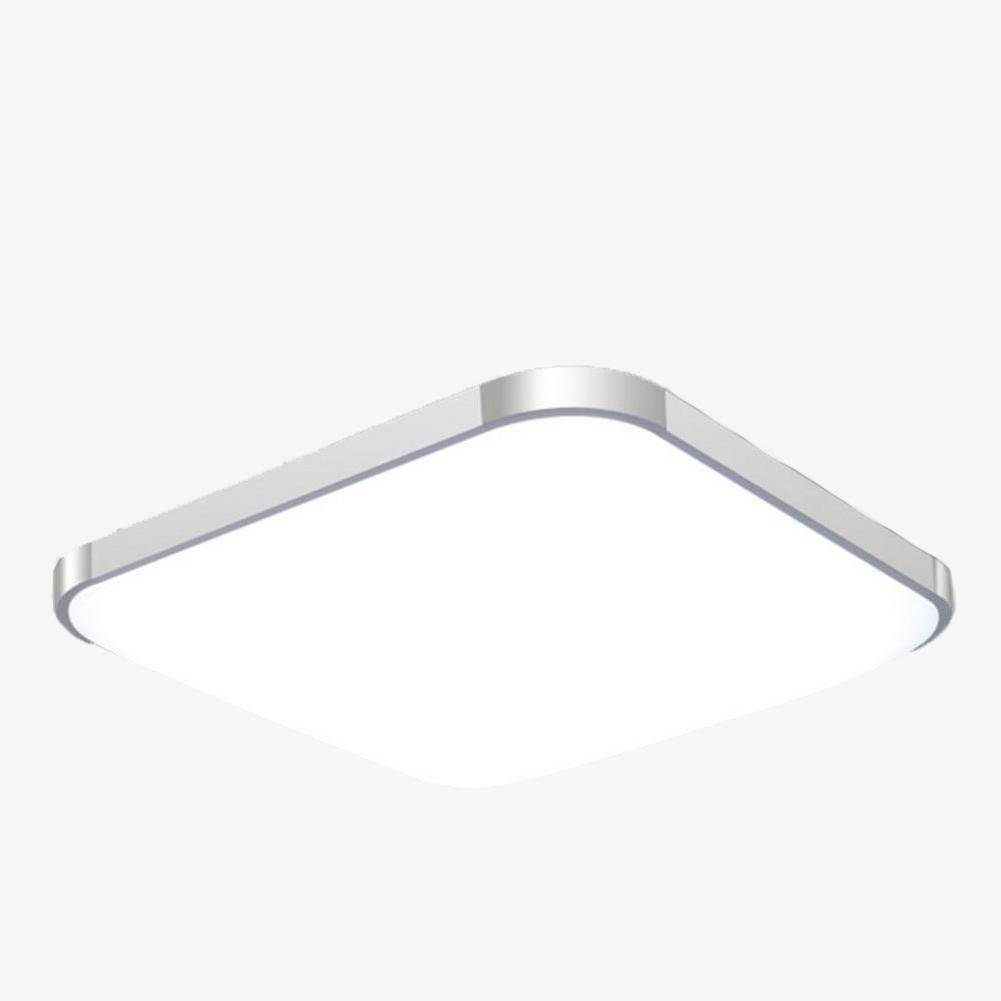 Plafonnier LED Chromé Carré Éconergétique