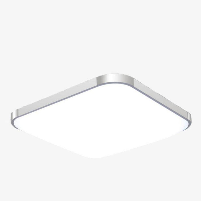 Plafonnier LED Chromé Carré Éconergétique