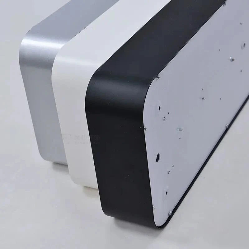 Plafonnier LED Carré Bois/Noir/Blanc - Bords Arrondis | Marco Lucetti