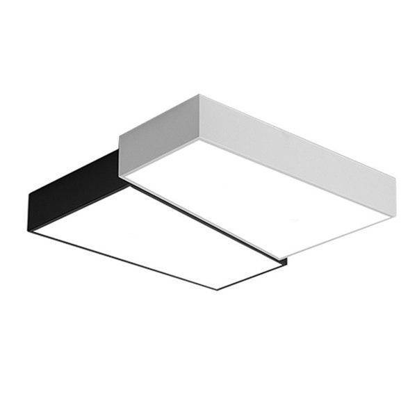 Plafonnier LED Carré Cassé Noir & Blanc - LivingSquare | Marco Lucetti 52x45,5x9cm - 32W