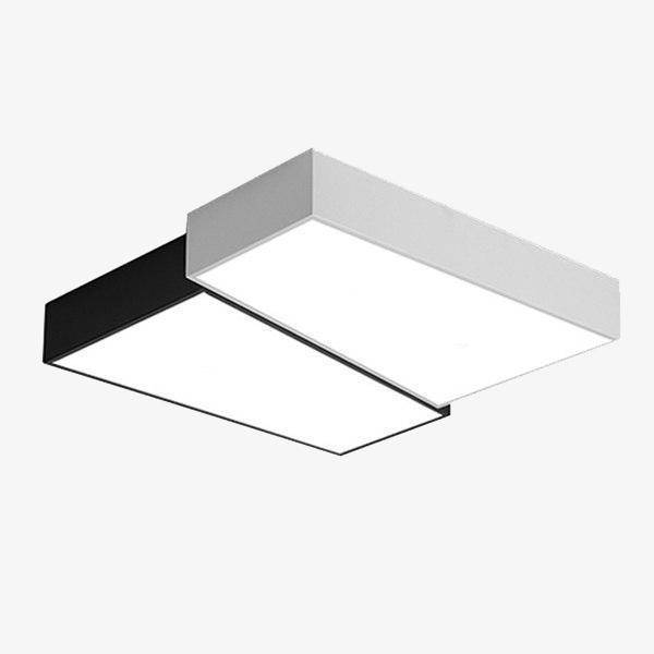 Plafonnier LED Carré Cassé Noir & Blanc - LivingSquare