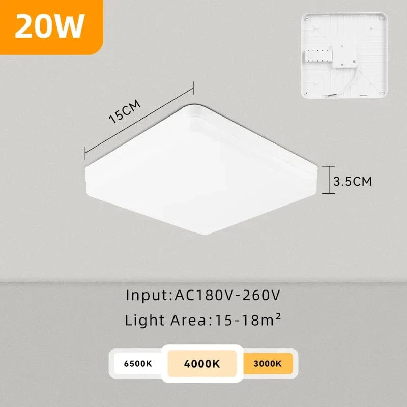 Plafonnier LED Carré Deluxe | Marco Lucetti Carré 20W 1 PIÈCES / CHINE / Blanc froid