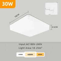 Plafonnier LED Carré Deluxe | Marco Lucetti Carré 30W 1PCS / CHINE / Blanc froid