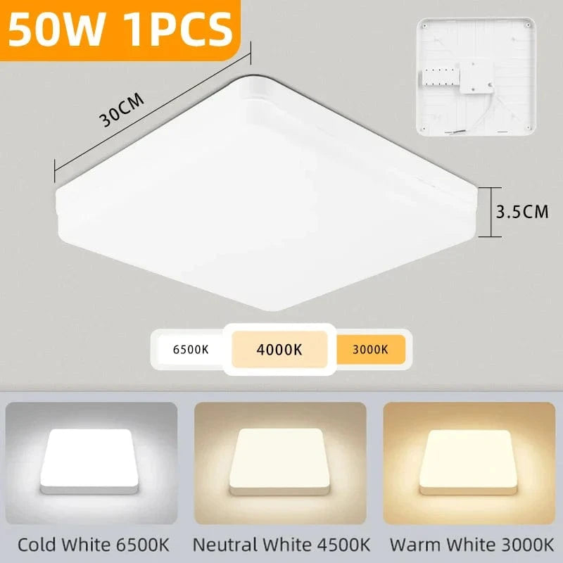 Plafonnier LED Carré Deluxe | Marco Lucetti Carré 50W 1PCS / CHINE / Blanc froid