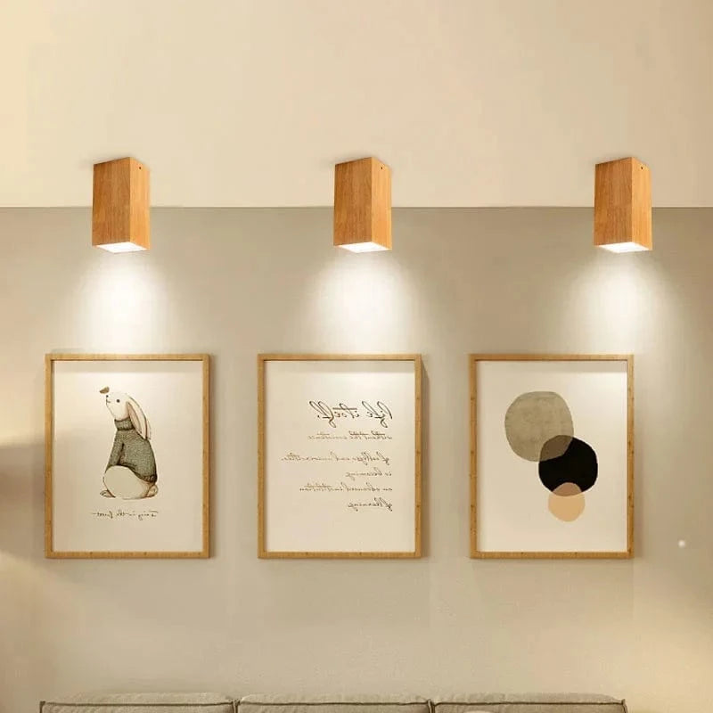 Plafonnier LED Carré en Bois Nordique Nordic Glow - Downlight | Marco Lucetti