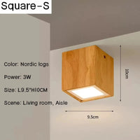 Plafonnier LED Carré en Bois Nordique Nordic Glow - Downlight | Marco Lucetti Carré-S / Blanc chaud 3000K
