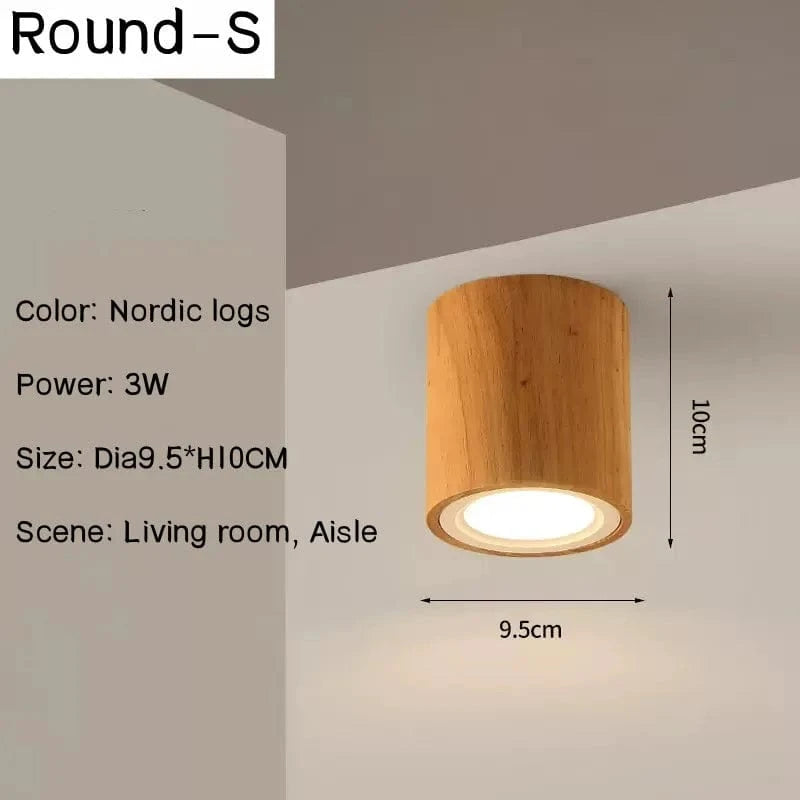 Plafonnier LED Carré en Bois Nordique Nordic Glow - Downlight | Marco Lucetti Les manches / Blanc naturel 4000K