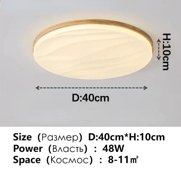 Plafonnier LED Carré Moderne en Bois pour Intérieur - Style Épuré | Marco Lucetti