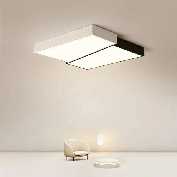Plafonnier LED Carré Noir & Blanc | Marco Lucetti