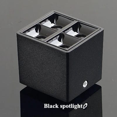 Plafonnier LED carré pour maison et hôtel - Montage en surface | Marco Lucetti Projecteur noir / 4000K / 10W