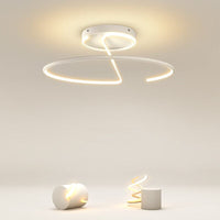Plafonnier LED Cercle Métallique Diana | Marco Lucetti Blanc / Chaude / D40cm