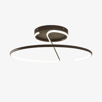 Plafonnier LED Cercle Métallique Diana | Marco Lucetti Noir / Chaude / D40cm