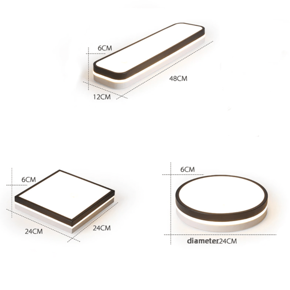 Plafonnier LED Chelsea : Design Géométrique Noir & Blanc | Marco Lucetti