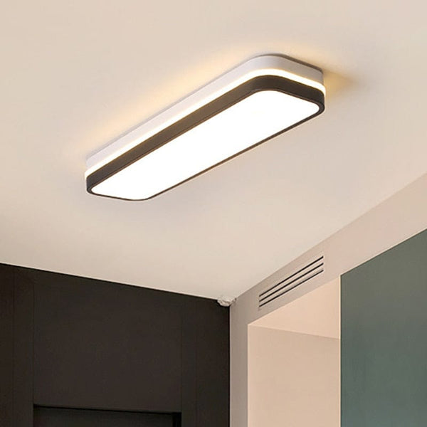 Plafonnier LED Chelsea : Design Géométrique Noir & Blanc | Marco Lucetti