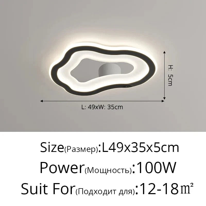 Plafonnier LED Chromé Moderne | Marco Lucetti Noir 49cm / 3 couleurs sans télécommande