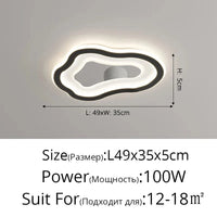 Plafonnier LED Chromé Moderne | Marco Lucetti Noir 49cm / 3 couleurs sans télécommande