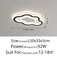 Plafonnier LED Chromé Moderne | Marco Lucetti Nuage noir / 3 couleurs sans télécommande