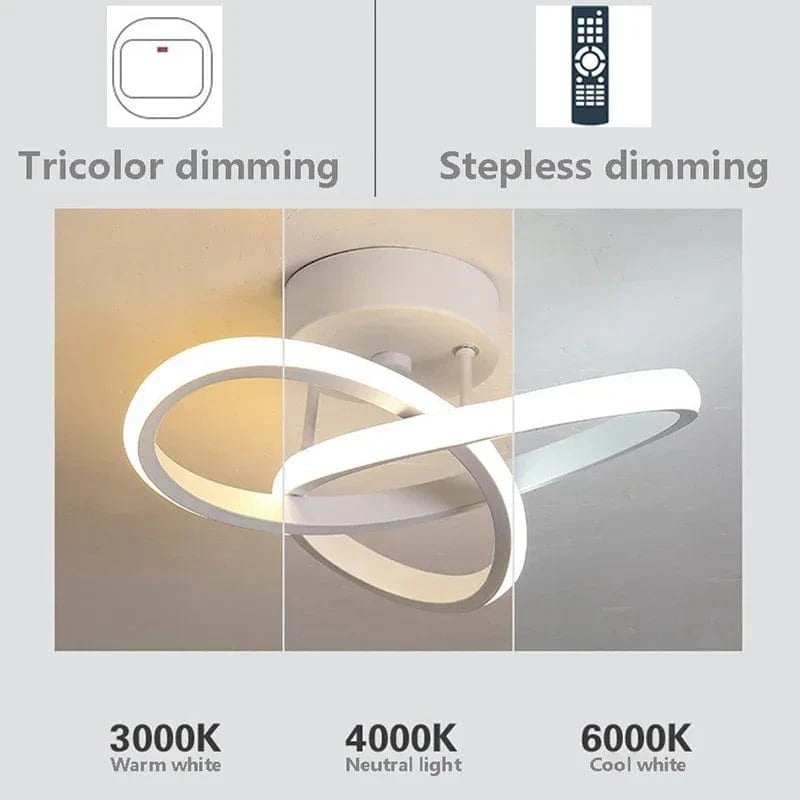 Plafonnier LED Chromé Moderne pour Allée, Escalier, Balcon et Hôtel | Marco Lucetti