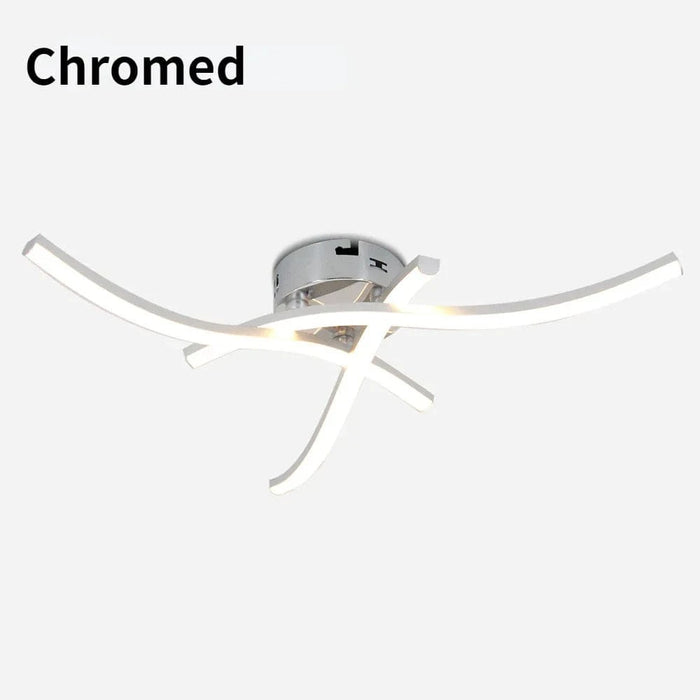 Plafonnier LED Chromé Ondulé | Marco Lucetti Chromé 18W / Tricolore à intensité variable