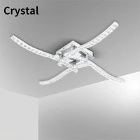 Plafonnier LED Chromé Ondulé | Marco Lucetti Cristal 24W / Tricolore à intensité variable
