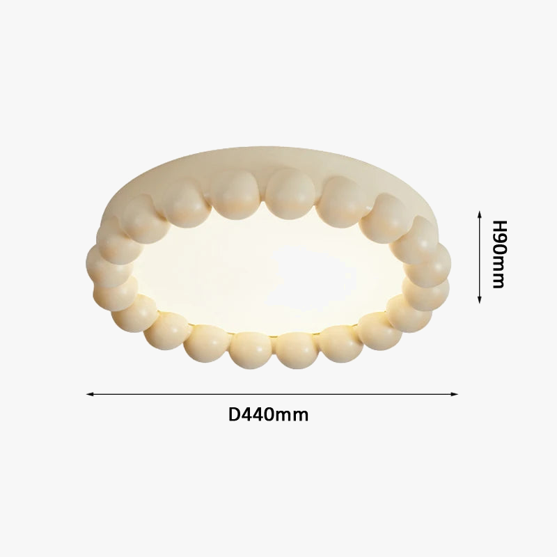 Plafonnier LED circulaire Nordic Cream Style