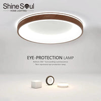 Plafonnier LED Circulaire Grain de Bois - Design Moderne et Minimaliste | Marco Lucetti